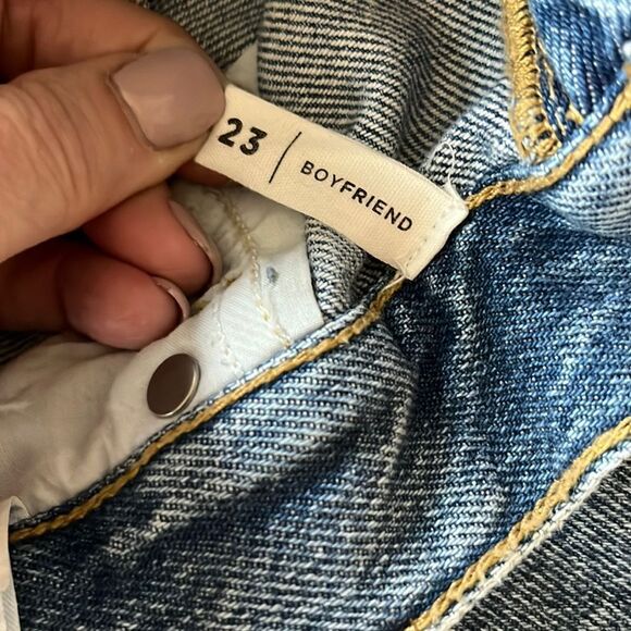 PacSun Eco Medium Blue Ripped Boyfriend Jeans Size 23 NWT - Picture 12 of 15